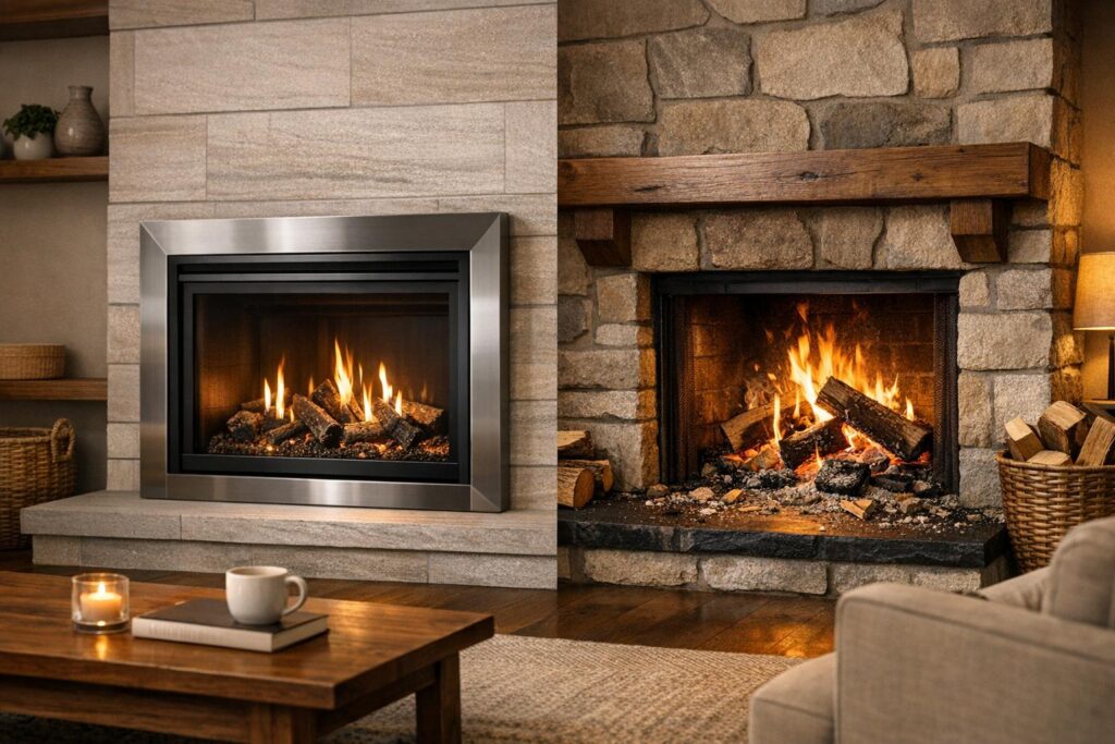 Gas vs Wood Fireplace: Maintenance Differences